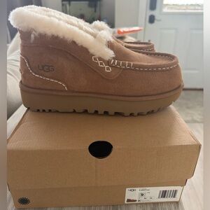 UGG Brown Shearling Lined Slippers